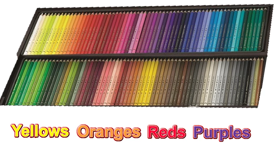 FABER-CASTELL POLYCHROMOS Polychromos Artists' colour pencils - reds, oranges, yellows, purples