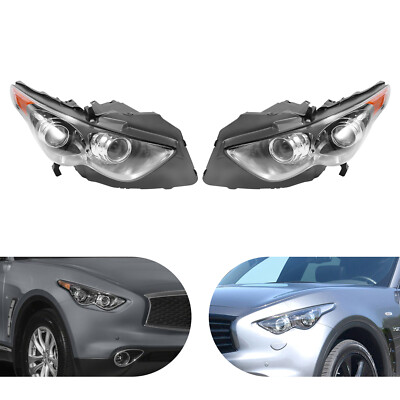 Cejas Para Faros De Infiniti FX35/FX37/FX50 2009-2013 – 2 Piezas, Look Fibra De Carbono, Adhesivas