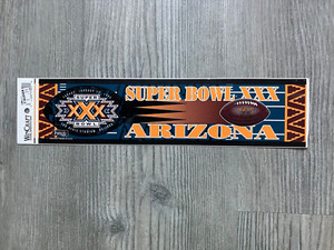 1996 NFL Super Bowl XXX Bumper Sticker Dallas Cowboys vs Pittsburgh Steelers