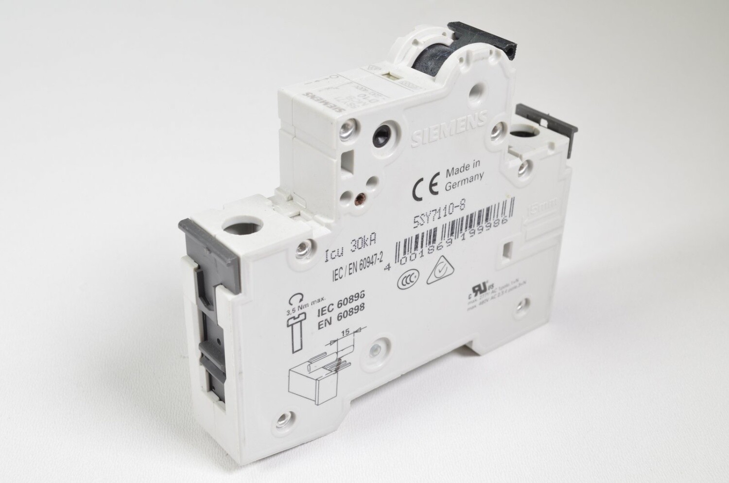 SIEMENS 5SY4104-5, Miniature circuit breaker D10