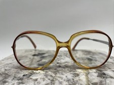 Vintage Viennaline 1052 Yellow Honey Oval Butterfly Sunglasses Frames Austria