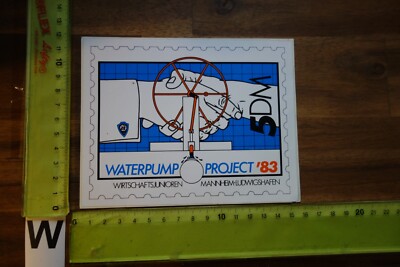 Alter Aufkleber WATERPUMP PROJECT 83 Wirtschaftsjunioren Mannheim Ludwigshafen