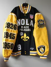 New Negro League Baseball New Orleans Black Pelicans real wool jacket men's M