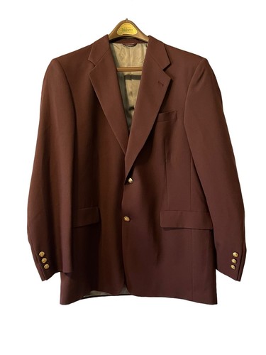 42L Jack Nicklaus Tournament Series Burgundy Gold Button Blazer Made in USA