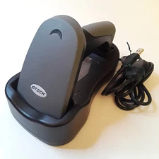 IDTECH IDBA-4243LRB CORDLESS HAND HELD USB BARCODE SCANNER USB CHARGER STAND