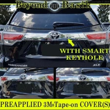 For 2014-2019 Toyota HIGHLANDER Chrome Tailgate COVER WITH Smart Key Hole