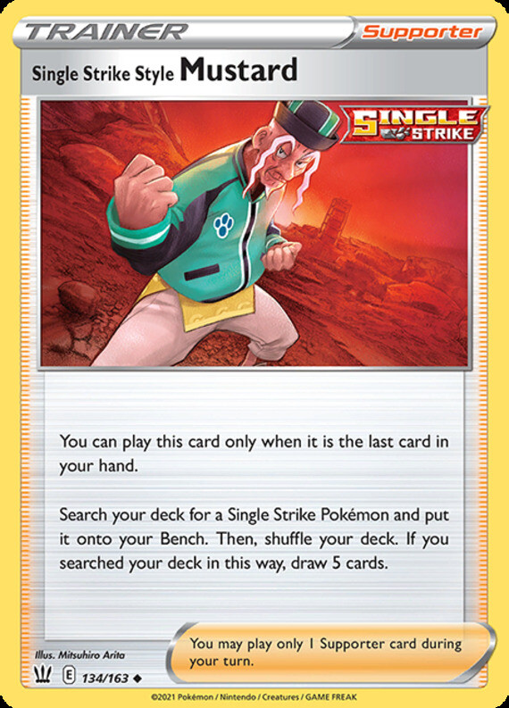 Single Strike Style Mustard - 134/163 - Uncommon x1 - NM-Mint - SWSH Battle Styl