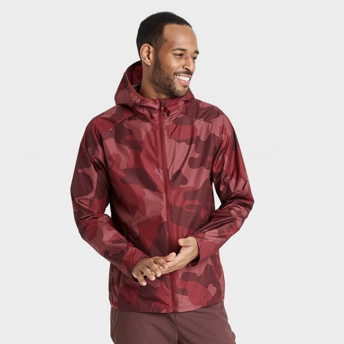 Men's Camo Print Windbreaker Jacket 