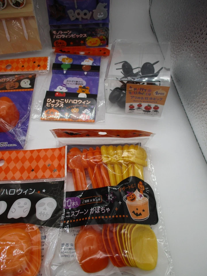 Nuevo 2023 Halloween 10 Paquetes Bento Fiambrera Decoración Comida Picks Molde Set A Foto 4 de 4