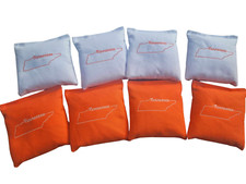 Tennessee Orange and White Full Size Cornhole Bags All Weather