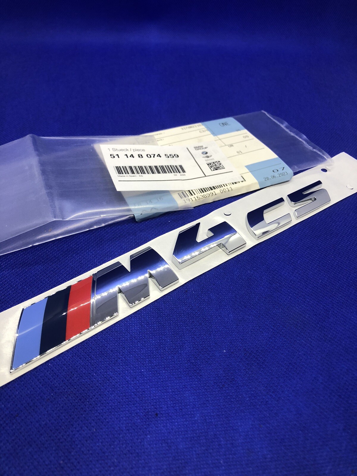 Badge BMW M4 CS arrière d'origine 51148074559 pour Série 4 F32 F36