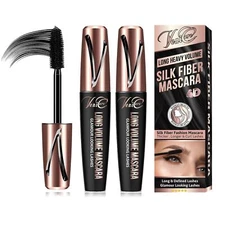 3PK 4D Pure Silk Fiber Lash Mascara – Ultra Black Volume & Length Thick Lashes