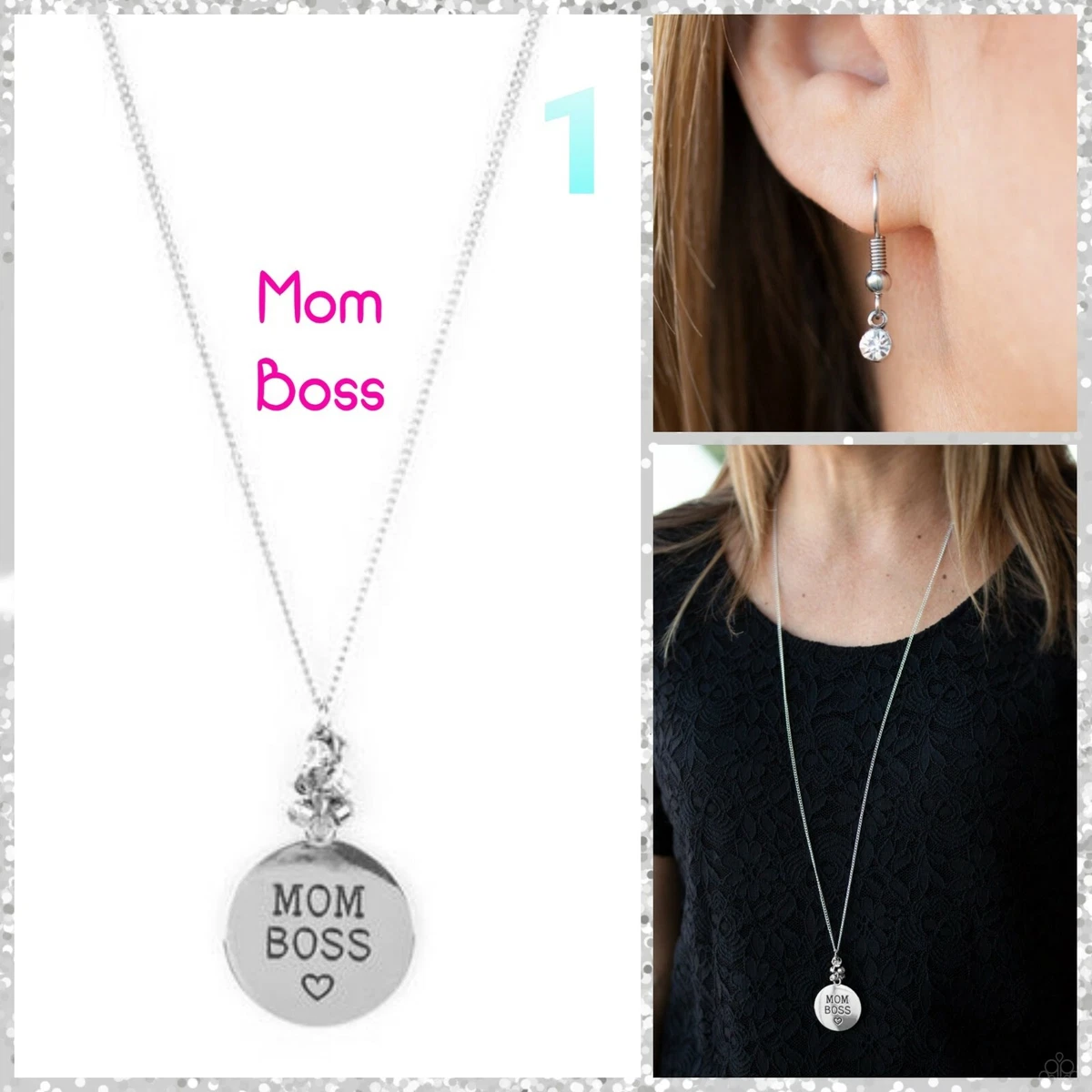 Paparazzi MOM BOSS white necklace eBay