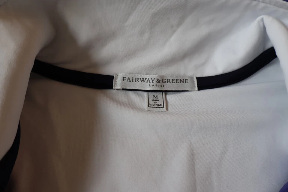 Suéter feminino Fairway & Greene roxo médio 1/4 zíper pulôver golfe casual - Imagem 4 de 4