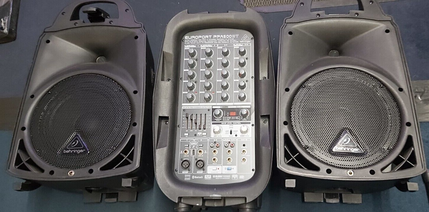 Behringer Europort PPA500BT 6 Channel Portable PA System eBay