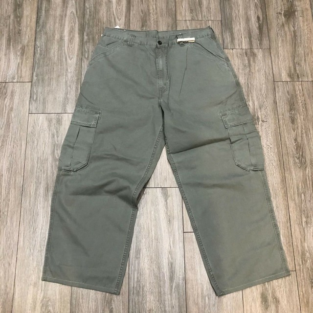 Vintage y2k Leviâs Baggy Fit Red Tab olive Twill Made in USA Cargo Pants Skater | eBay