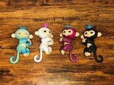 4 Fingerling WowWee Interactive Baby Monkeys 5" - All 4 Work 