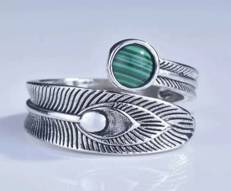 Peacock cheap feather ring