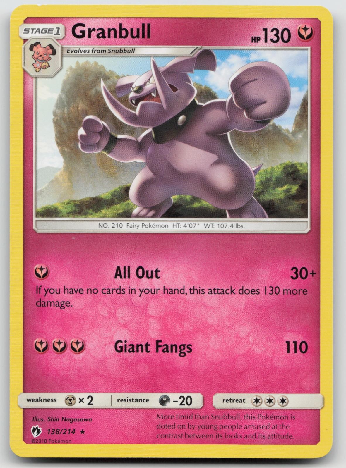 Granbull 138/214 Lost Thunder Pokemon LP