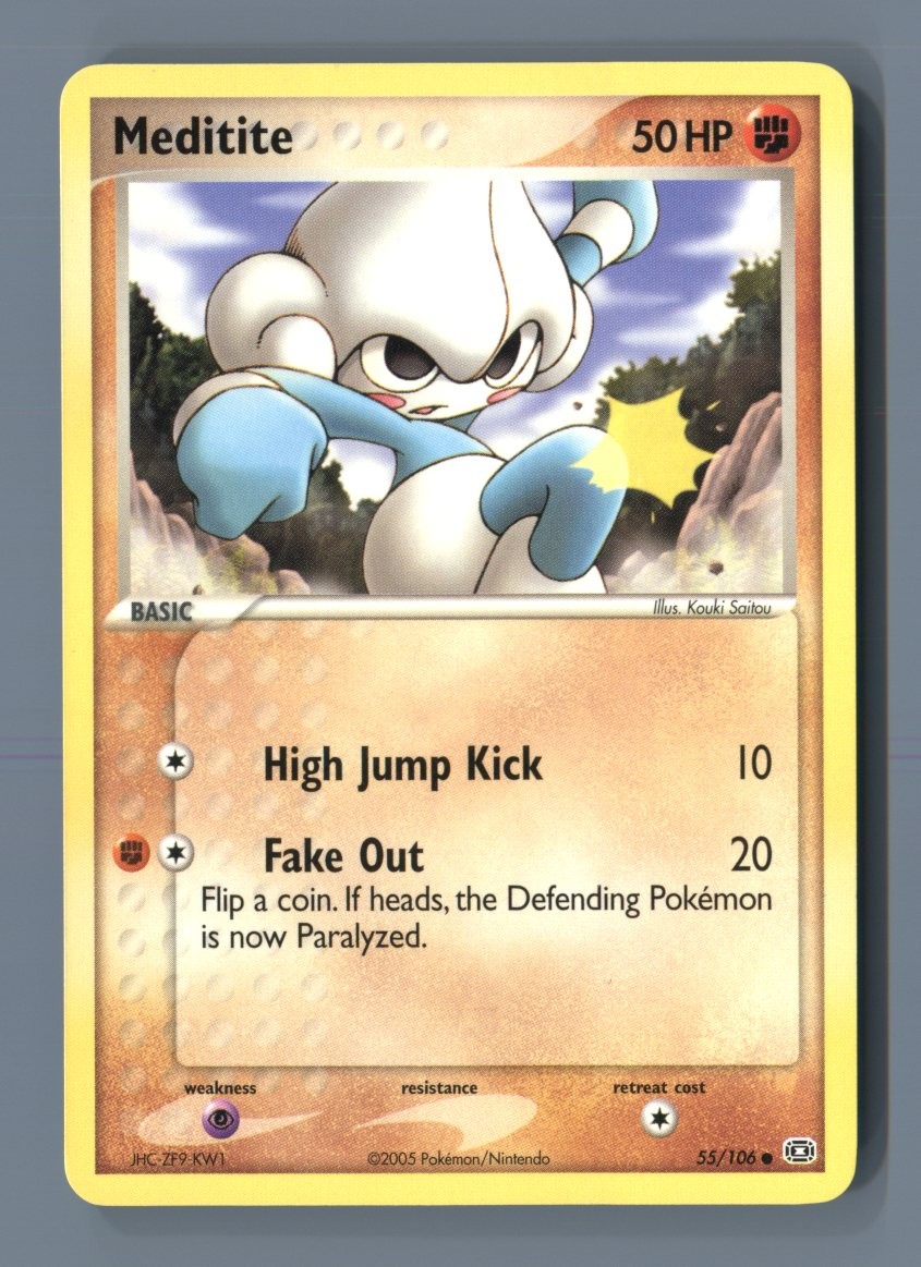 Meditite 55/106 Common Emerald Pokemon Lightly Played
