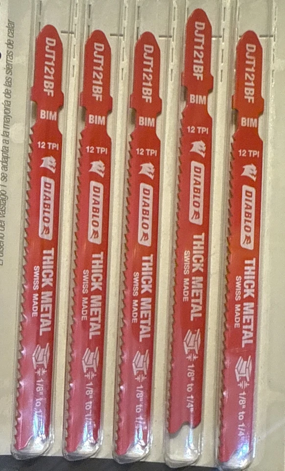 暗黑破坏神双金属锯片 5 件装 12 TPI 厚金属使用 (DJT121BF5) — 第 3/4 张图片