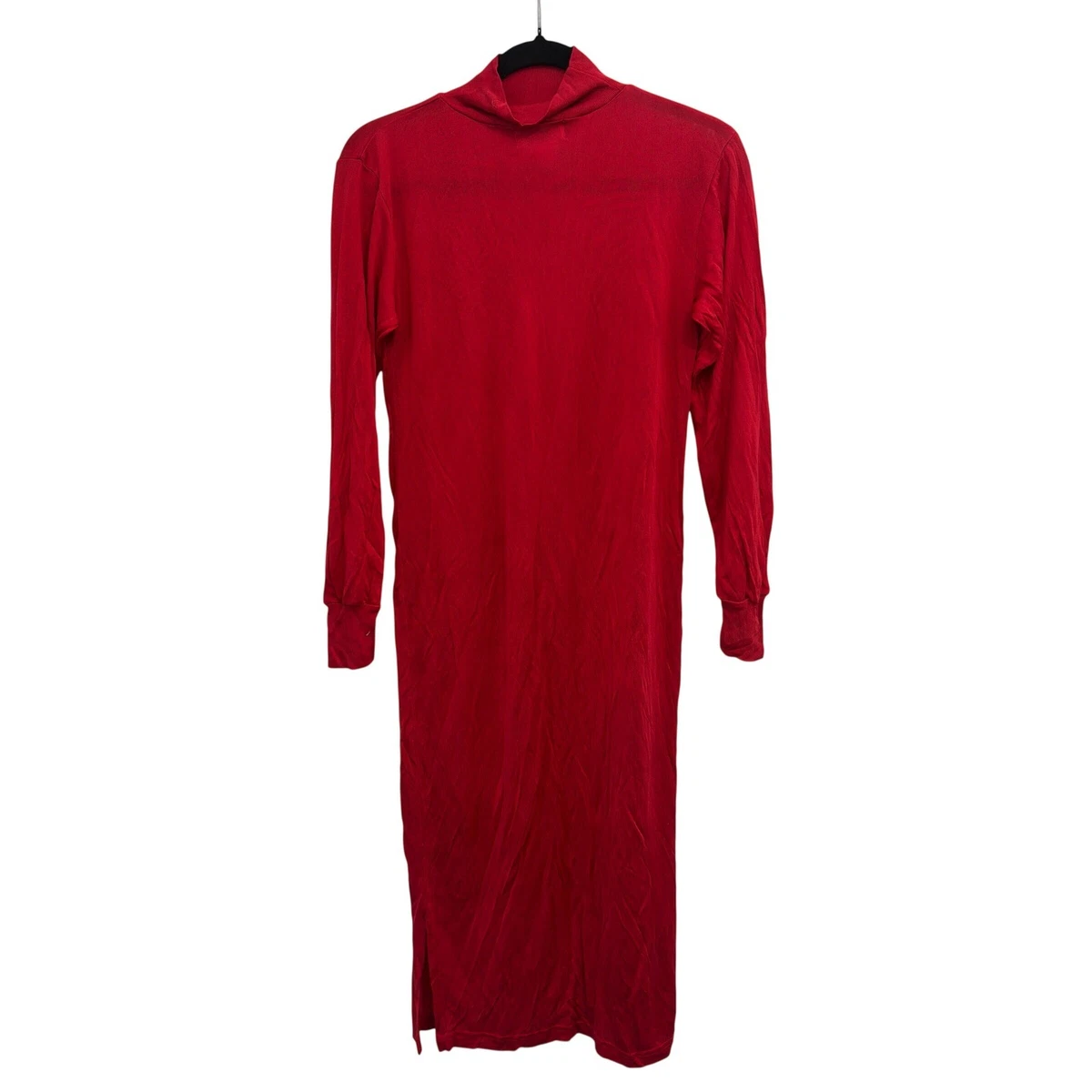 red silk dress ebay Abriele Melano Red Vintage Red 100% Silk Dress Rare Find Size 14