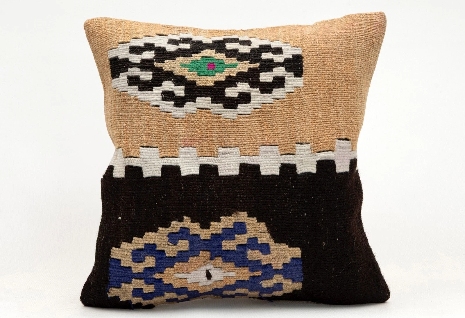 Decorative Pillow Cover, 16x16 in, Ethnic Pillow, Throw Pillow, Sofa Cushion