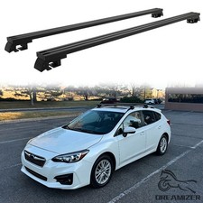 Heavy Duty Top Roof Rack Cross Bars W Raised Rails For Subaru Impreza 2017-2023