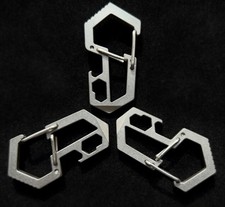 Titanium Alloy Keychain Carabiner Small Crowbar Opener Outdoor Multi Tool EDC