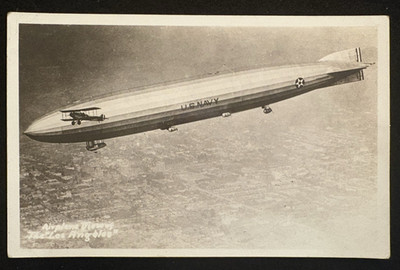 1924 USS Shenandoah Dirigible ZR-1 US Navy Airship over Los Angeles photograph
