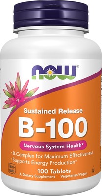 NOW FOODS, VITAMIN B-100 Sustained Release 100 Tabletten SUPER PREIS