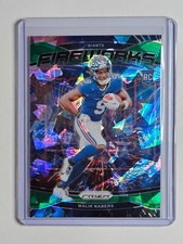 Malik Nabers 2024 Prizm Fireworks Green Ice RC Rookie #21 Giants 🟢