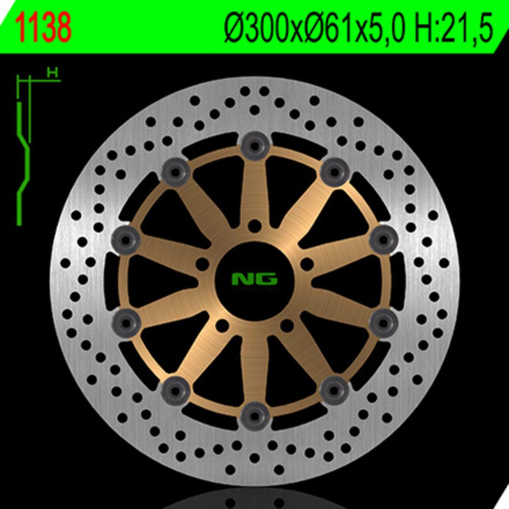 Free Shipping NG BRAKES Round Floating Brake Disc For Motorcycle Parts