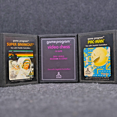 PAC MAN + Super Breakout + Video Chess (Atari 2600) Loose Carts Only