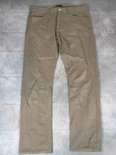Civilianaire Japanese Denim Mens 35 Khaki 100 Cotton Straight Leg Jeans USA