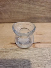 Vintage 1930s Glasco Eye Wash Cup Pat D-99865  #4 Clear Glass Potbelly Shape
