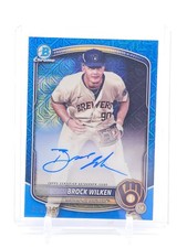 BROCK WILKEN 2025 BOWMAN CHROME BLUE MEGA MOJO ROOKIE AUTO /150 #BMA-BW Q3249