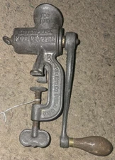 Vintage Enterprise MFG Co  No 100 Tabletop Hand Crank Meat Food Grinder USA