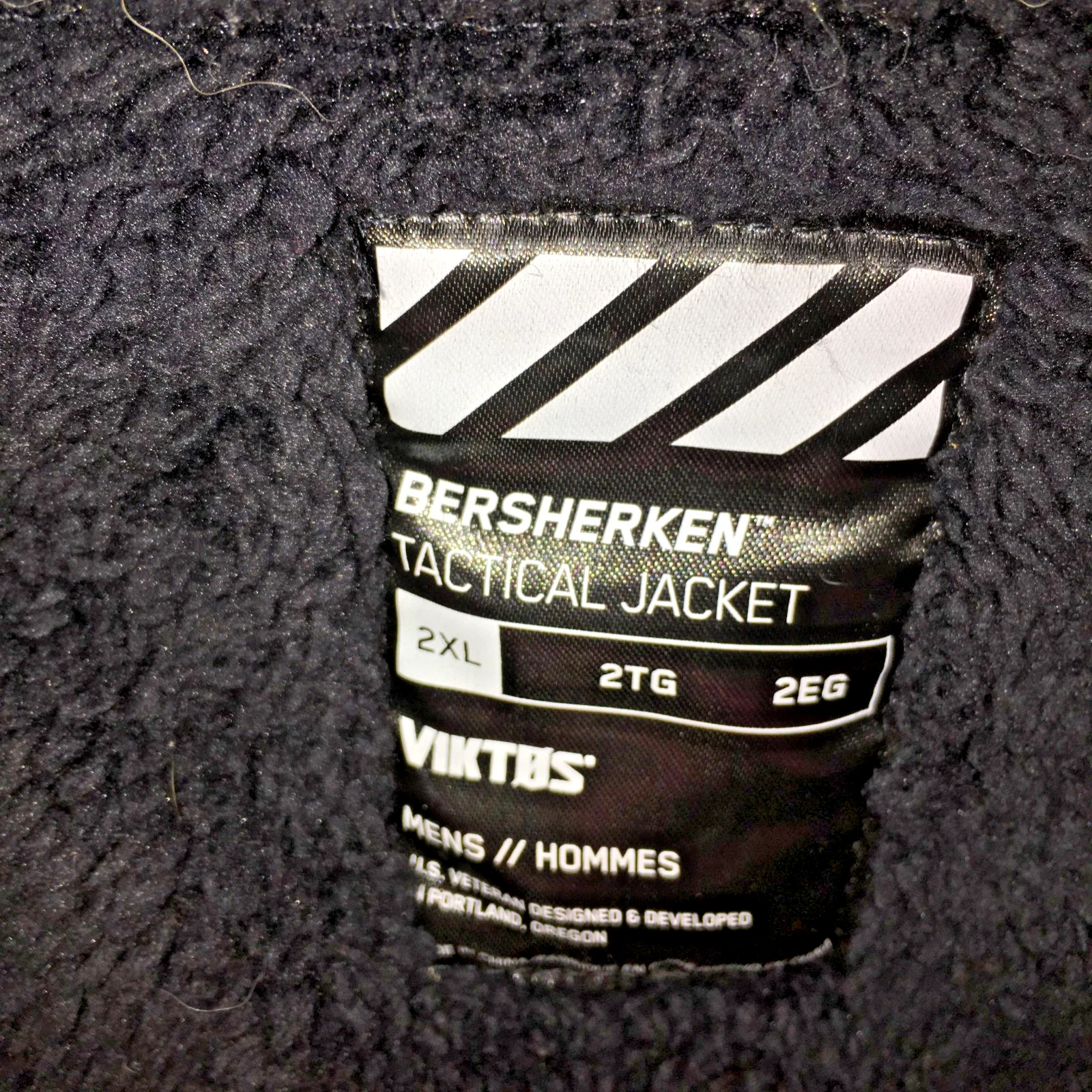 VIKTOS Bersherken Tactical Jacket Mens 2XL Black Sherpa Fleece Lined Waterproof image 5