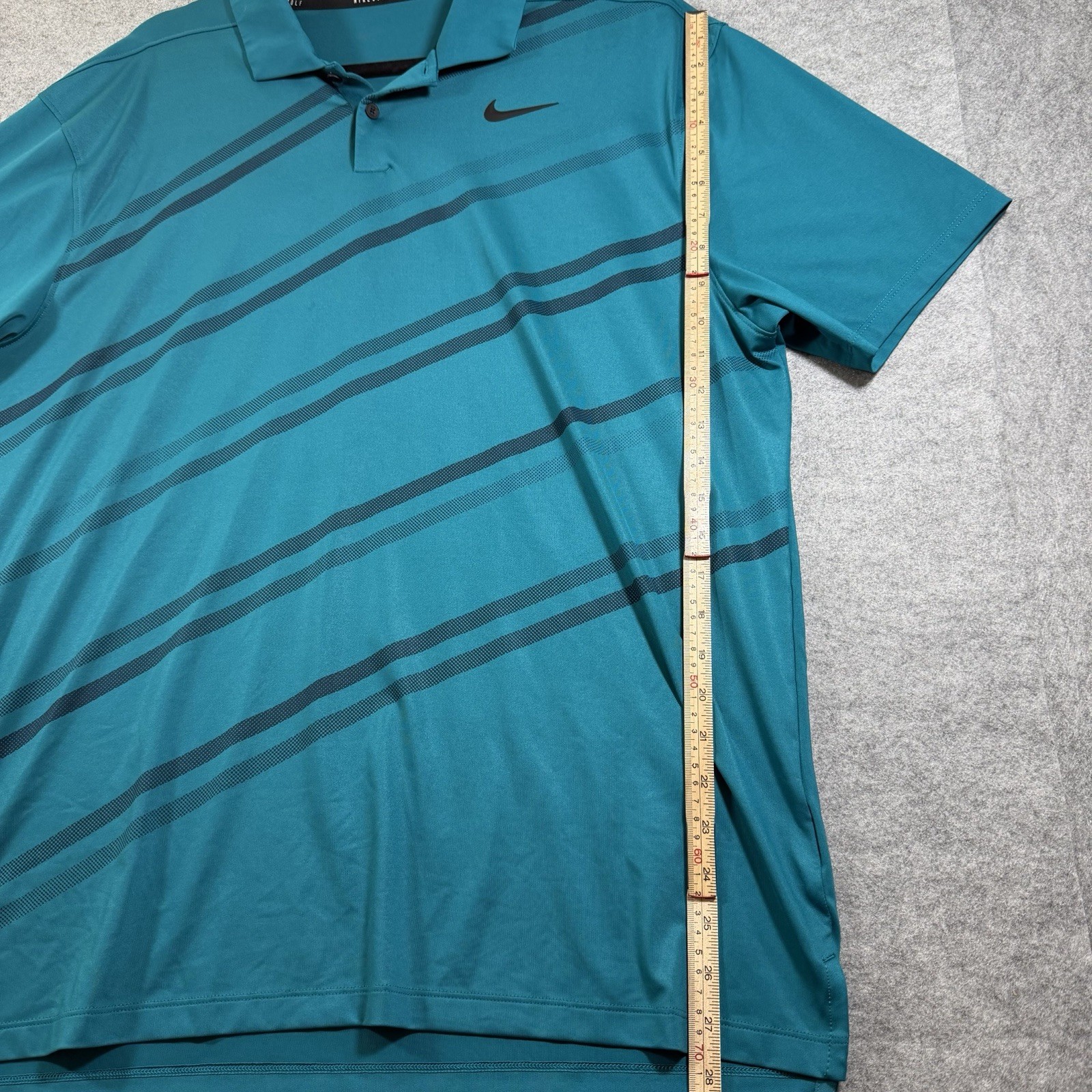Nike Dri-FIT Vapor Polo Shirt Mens XL Blue Striped Golf Tennis Moisture Wicking thumbnail 6