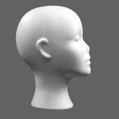 Weiblicher Styropor Mannequin Kopf, Perücken Display, Mannequin Kopf,