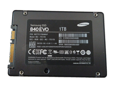 SAMSUNG 1TB SSD SATA 840 EVO MZ-7TE1T0 S/N: S1D9NEADA03466M #NFP3092