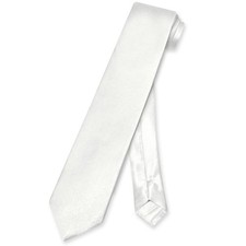 Biagio Boys NeckTie Solid Off-White Ivory Color Youth Neck Tie