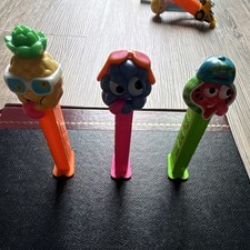 PEZ Cartoon Character Candy Dispensers Set - Lot of 3 Pineapple Grape Watermelon