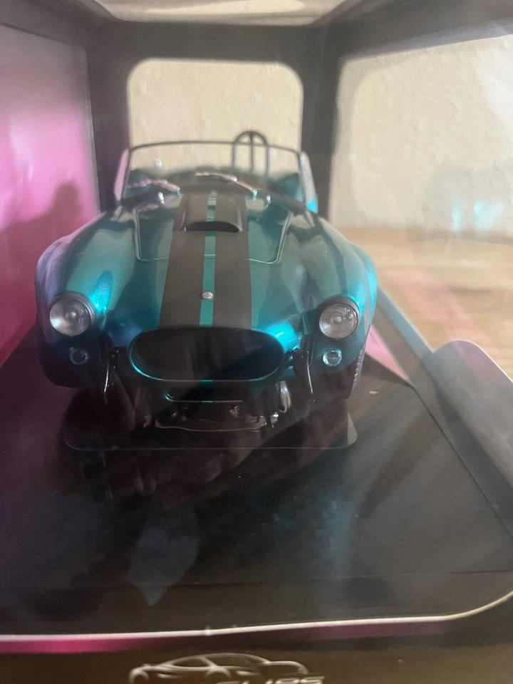 Jada Pink Slips Shelby Cobra 427 MK2 1:18 verde azulado metálico nuevo y raro Foto 2 de 4