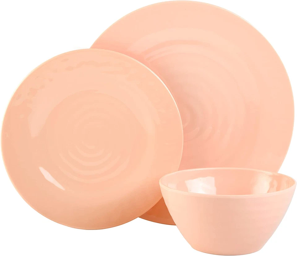 Brist Melamine Plastic Dinnerware Set, Service Four (12Pcs), Pastels - image 4 of 4