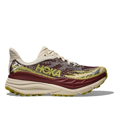 Hoka Women's Stinson 7 Trail Shoes, Max Cushioning, Truffle Salt/Dark Cedar, 7.5