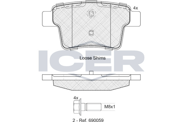 Bremsbelagsatz Hinten Bosch-System FüR Ford Mondeo III B5Y Limo B4Y 05-09 PA1669-image