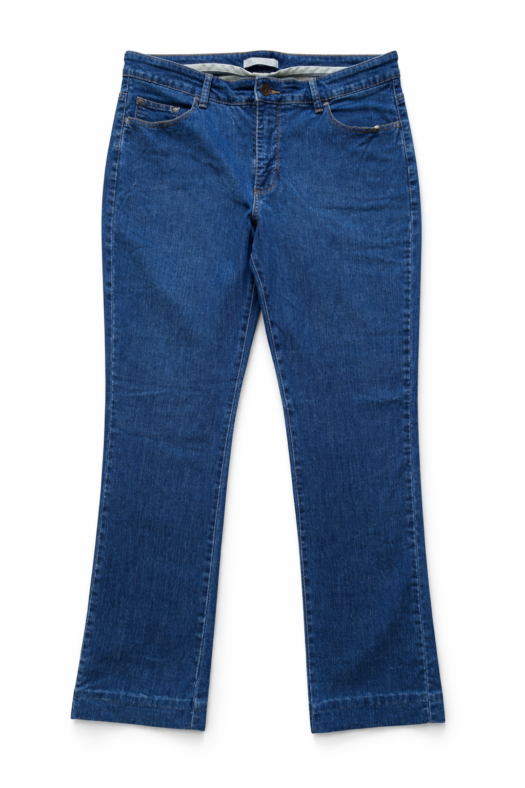 LEE Naturally Slimming Straight Leg Jeans Blue Women 16M Mid Rise Stretch