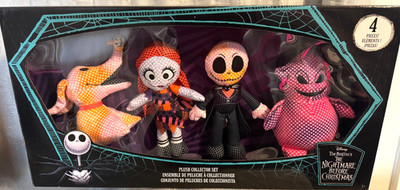 Disney Tim Burton's The Nightmare Before Christmas Plush Collector Set Of 4 New